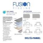 Coloris lames et finitions tablier et escaliers Enrouleur piscine manuel Sveltéa