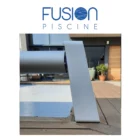 Vue de cote enrouleur piscine solaire Bellasun hors sol