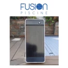 Vue panneau solaire couverture piscine solaire Bellasun hors sol