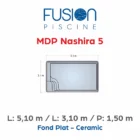 MDP Nashira 5 - 5,10 m x 3,10 m x 1,50 m - Ceramic