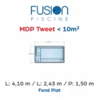MDP Tweet - 4,10 m x 2,43 m x 1,50 m