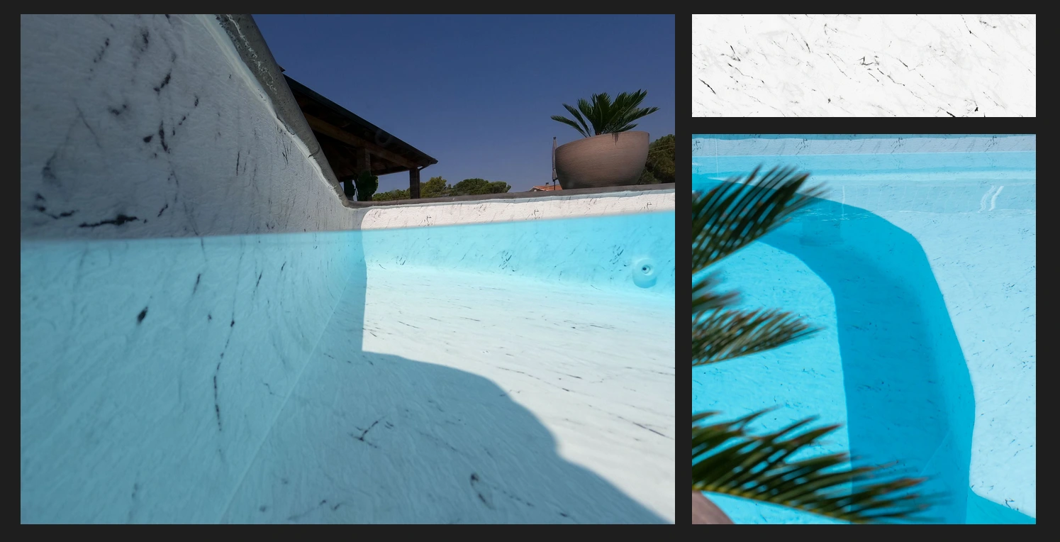 Photo Aquasense Calacatta Marble mis en eau