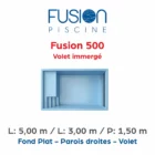 Piscine coque Fusion 500 Volet Immergé