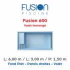 Piscine coque Fusion 600 Volet Immergé