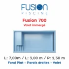 Piscine coque Fusion 700 Volet Immergé