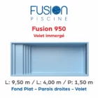 Piscine coque Fusion 950 Volet Immergé