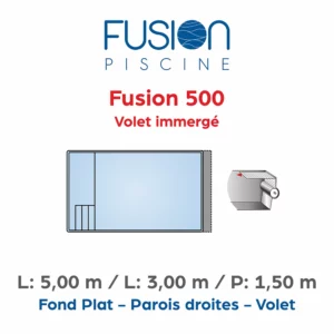 Piscine coque polyester Fusion 500 Volet immergé