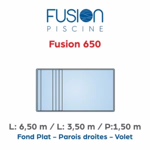 Piscine coque polyester Fusion 650