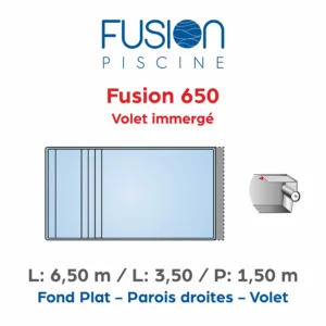 Piscine coque polyester Fusion 650 Volet immergé