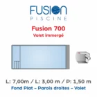 Piscine coque polyester Fusion 700 Volet immergé