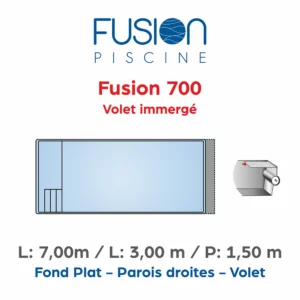 Piscine coque polyester Fusion 700 Volet immergé