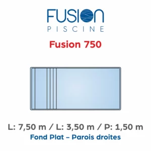 Piscine coque polyester Fusion 750