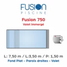 Piscine coque polyester Fusion 750 Volet immergé