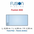 Piscine coque polyester Fusion 800
