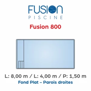Piscine coque polyester Fusion 800