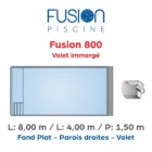 Piscine coque polyester Fusion 800 Volet immergé