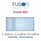 Piscine coque polyester Fusion 850