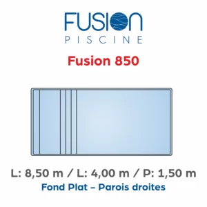 Piscine coque polyester Fusion 850