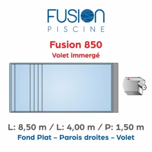 Piscine coque polyester Fusion 850 Volet immergé
