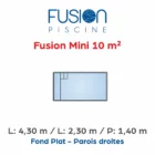 Piscine coque polyester Fusion Mini 10 m²