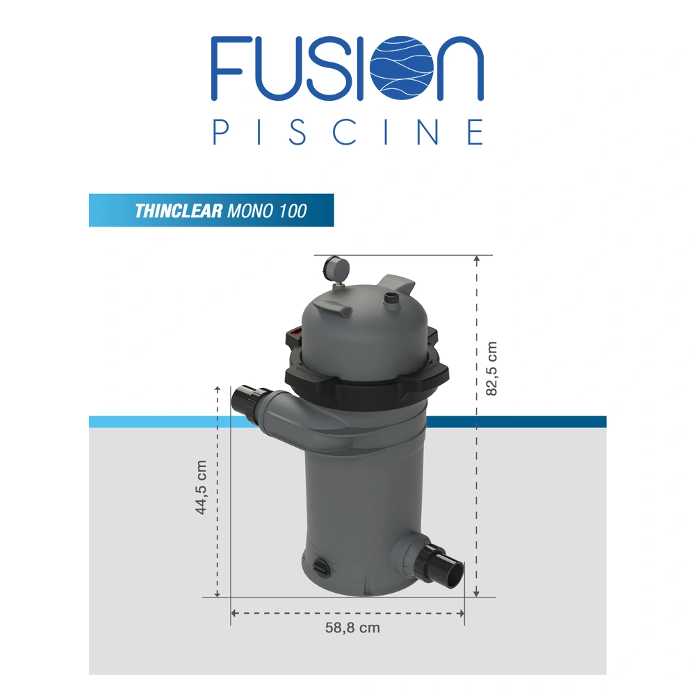 Dimensions du filtre cartouche Thinclear Mono 100