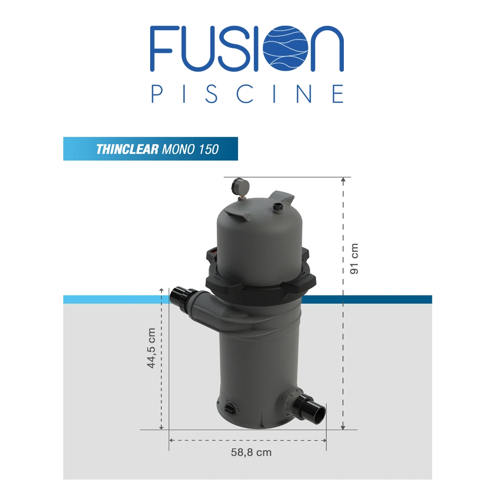 Dimensions du filtre cartouche Thinclear Mono 150