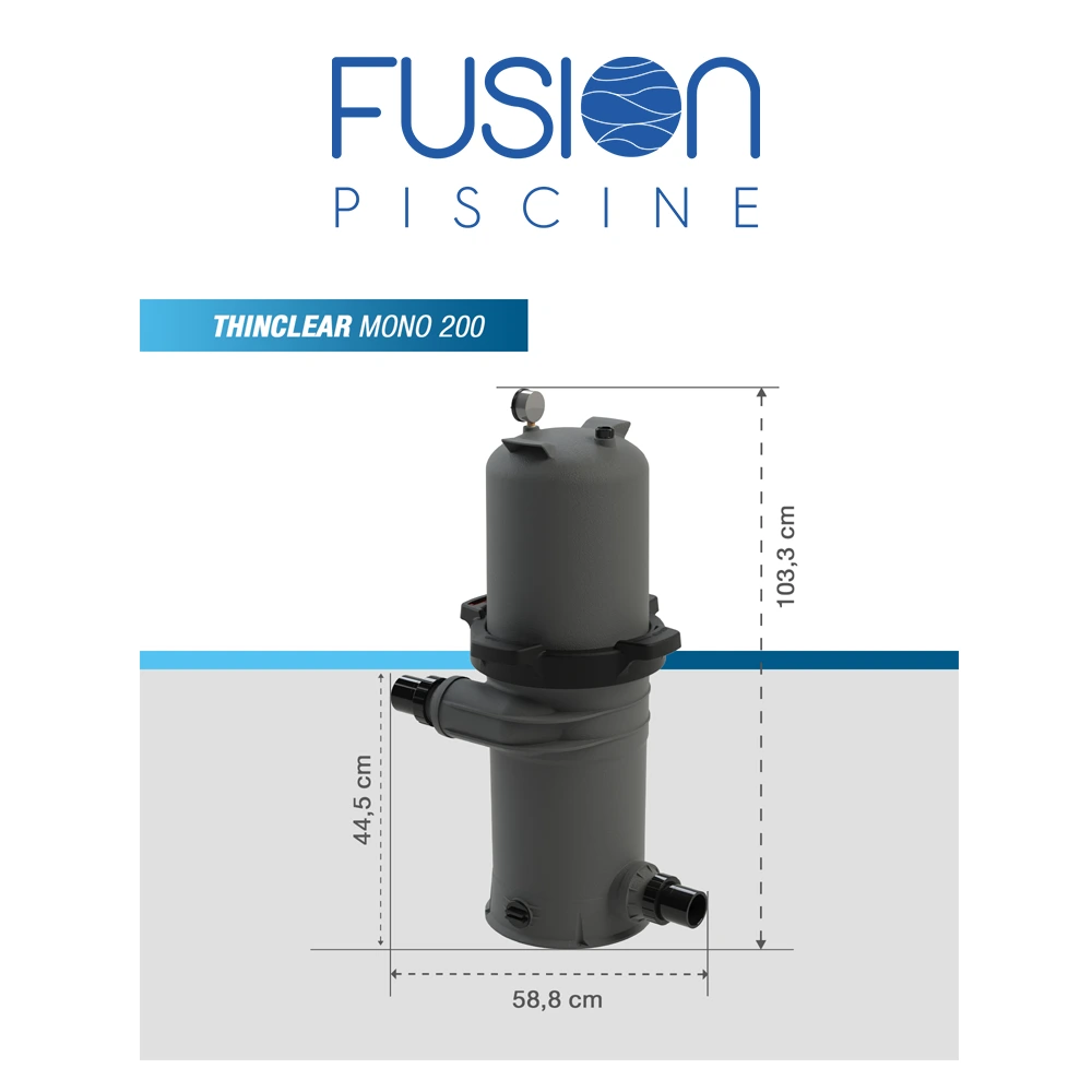 Dimensions du filtre cartouche Thinclear Mono 200