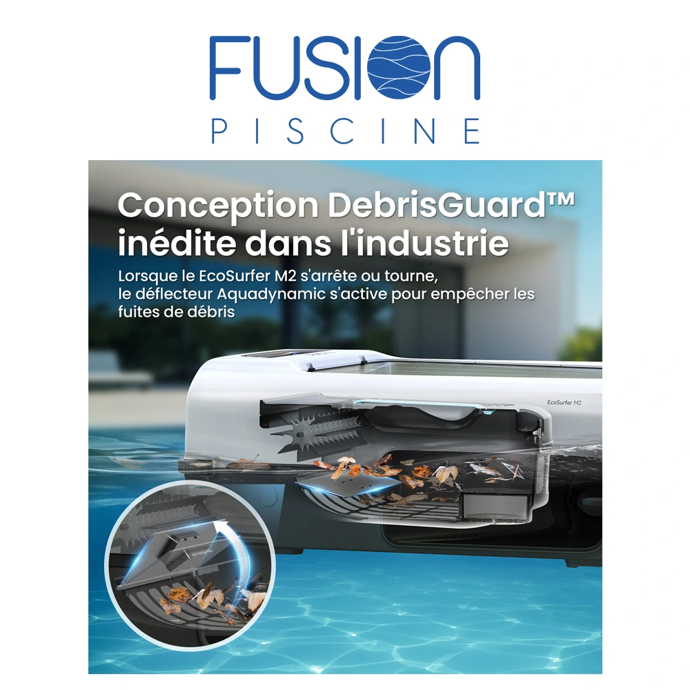 EcoSurfer M2 DebrisGuard empèche la fuite de débris