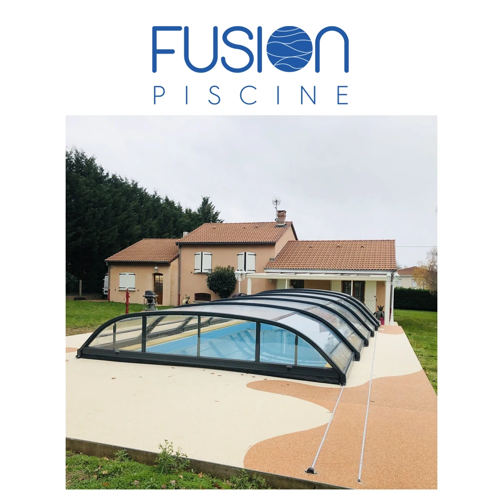 Abri piscine bas Mianso fermé