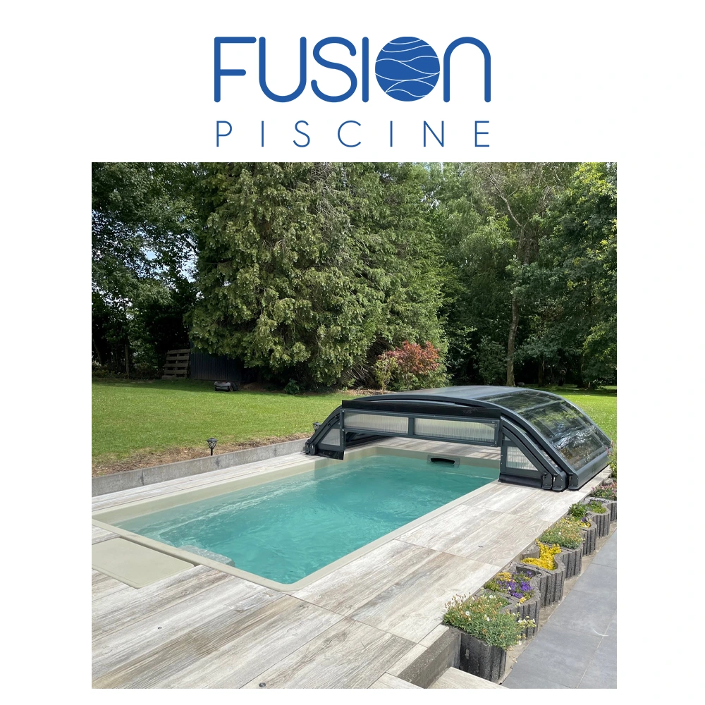 Abri piscine bas Mianso ouvert