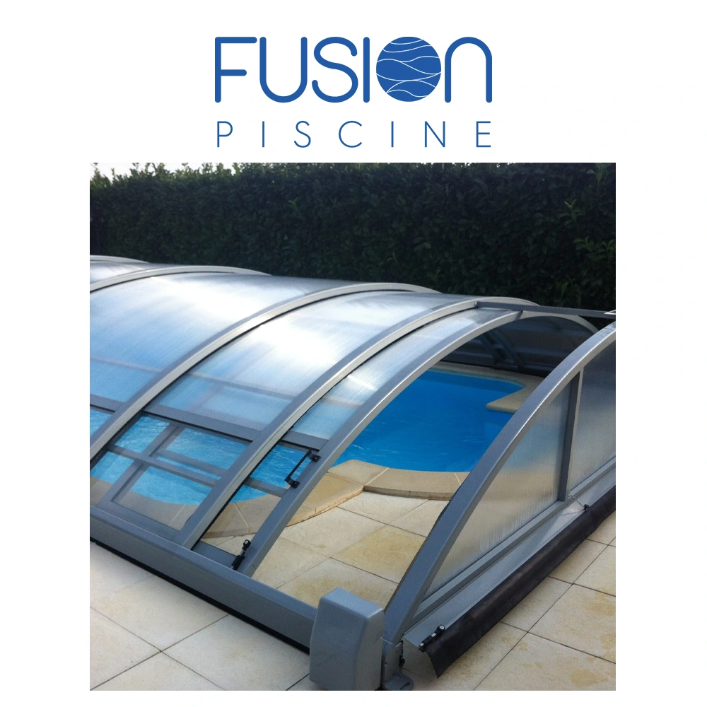 Abri piscine bas télescopique Basci