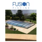 Abri piscine bas télescopique Polycarbonate Alvéolaire Incolore