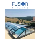 Abri piscine bas télescopique design Ansea
