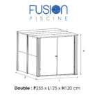 Dimensions Local technique piscine double