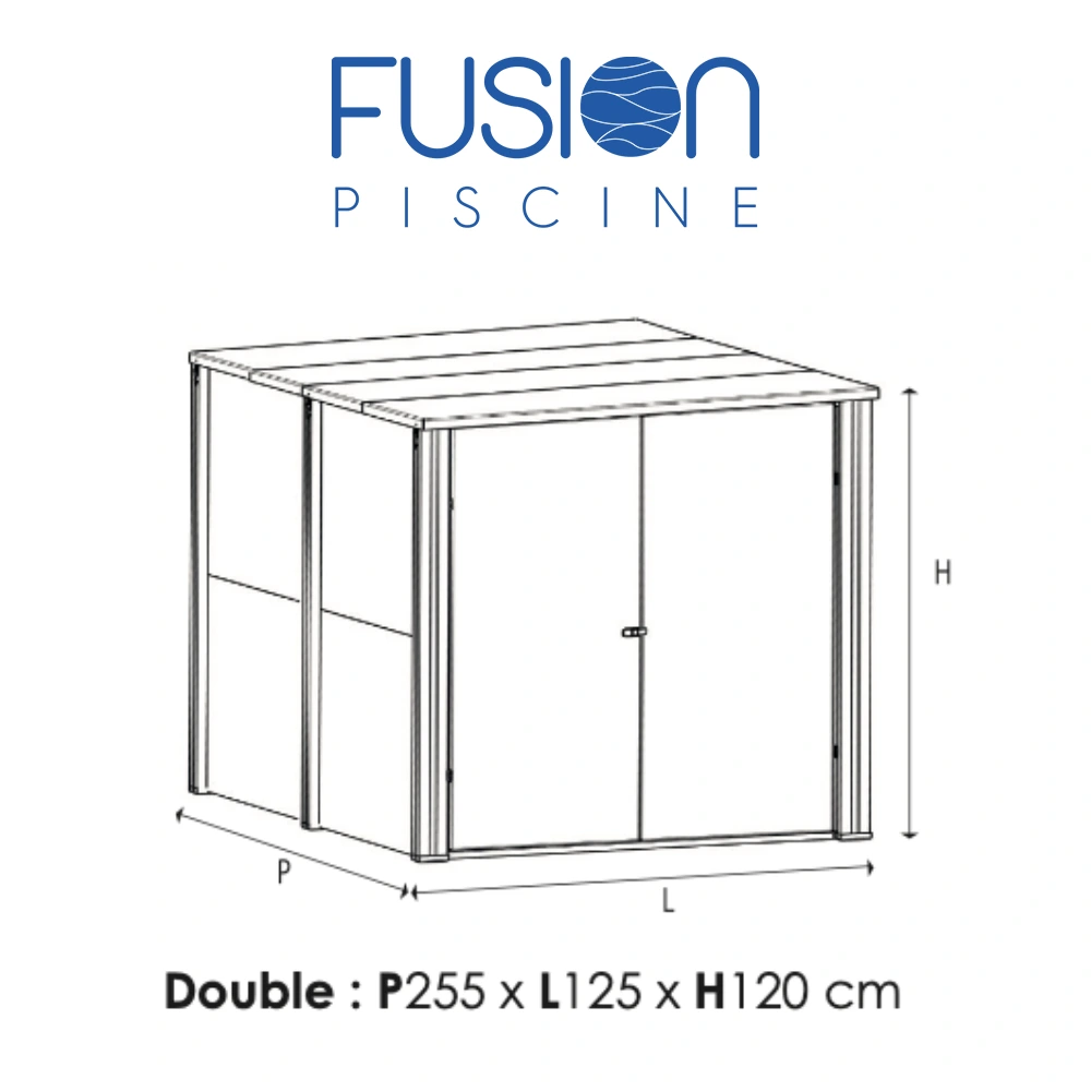 Dimensions Local technique piscine double