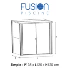 Dimensions Local technique piscine simple