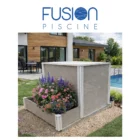 Local technique piscine double Gris et Blanc