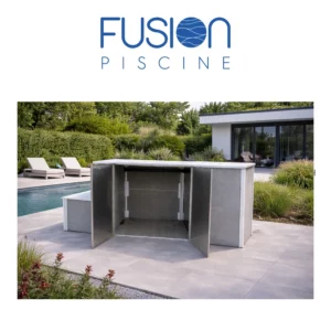 Local technique piscine double latéral