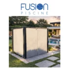 Local technique piscine simple Beige et Anthracite