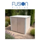 Local technique piscine simple Beige et Blanc