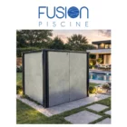 Local technique piscine simple Gris et Anthracite