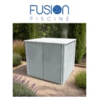 Local technique piscine simple Gris et Blanc